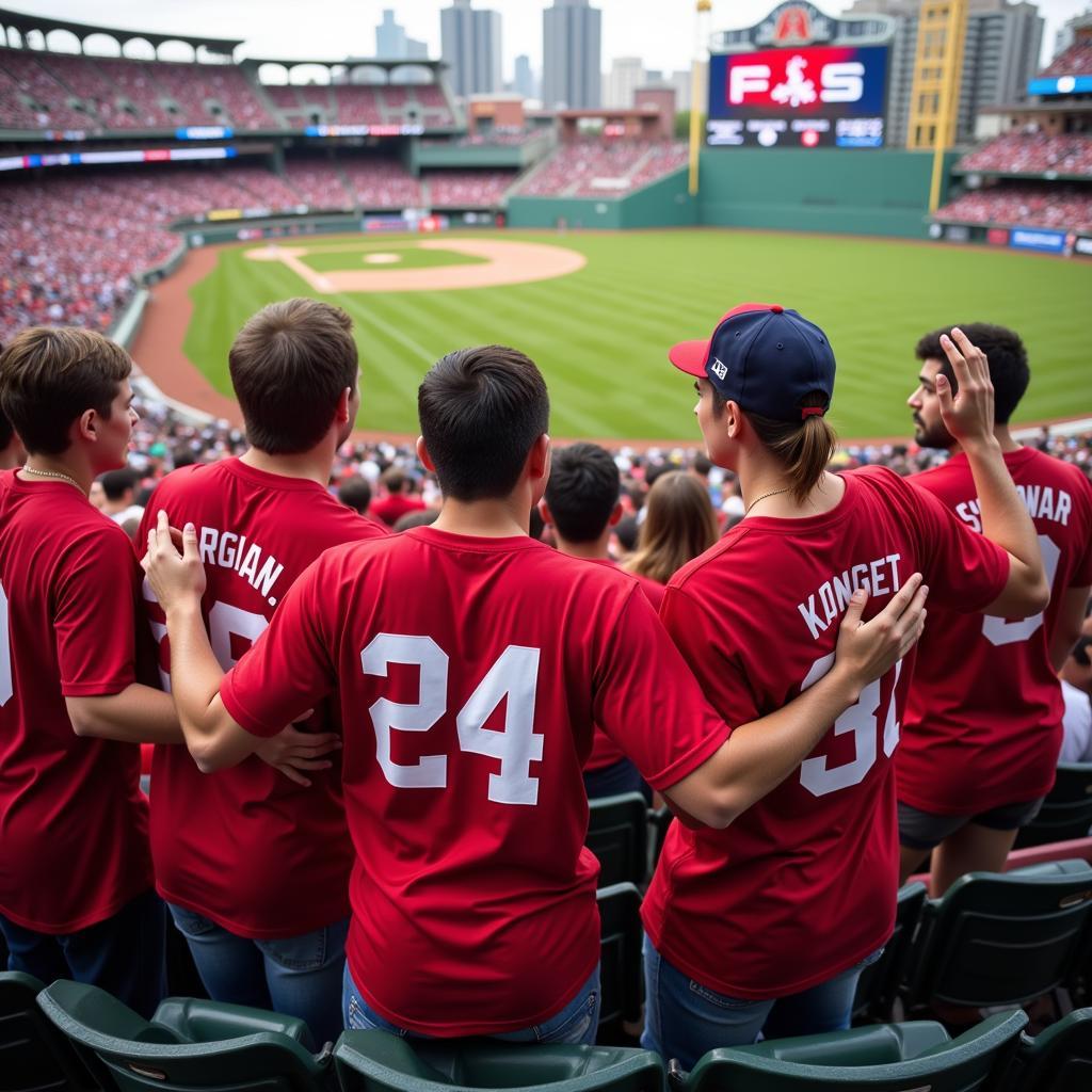 Fans Sporting Fenway Shirts