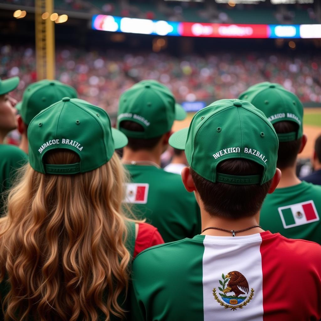 Fans Wearing Mexico World Baseball Classic Caps