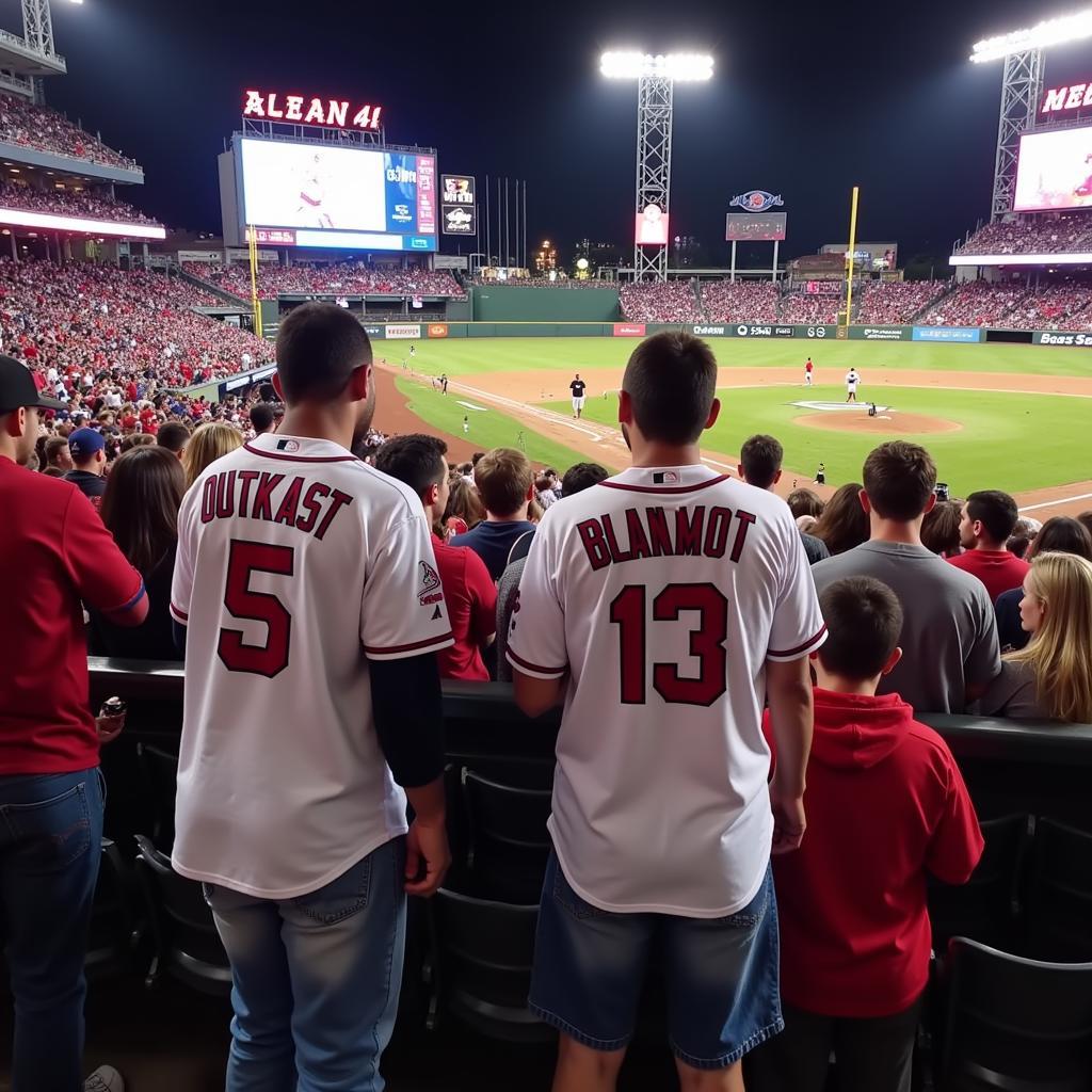 Fans Sporting Outkast Braves Jerseys