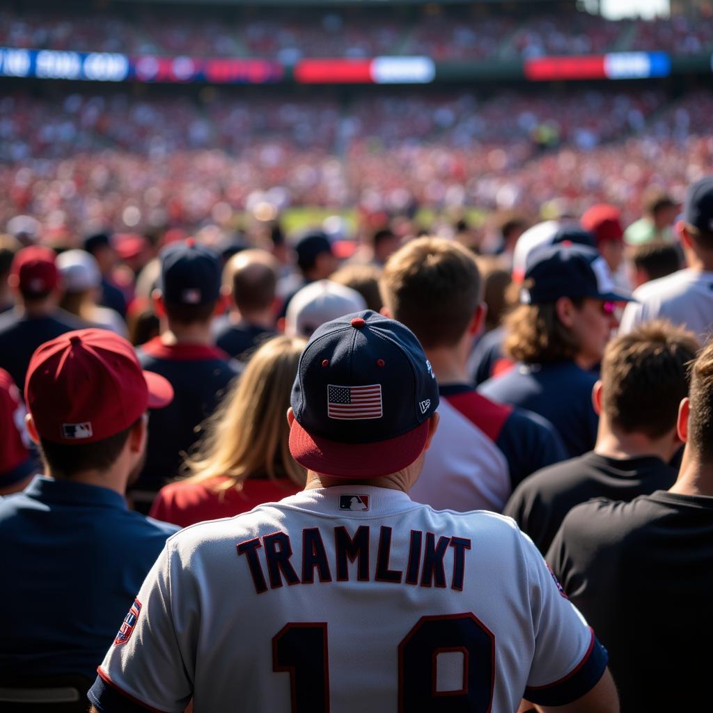 Fans showing their support in World Baseball Classic Team USA hats