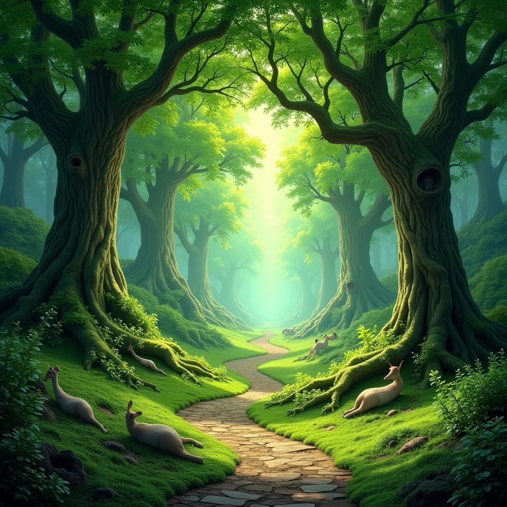 Enchanted Forest Fantasy Wall Mural