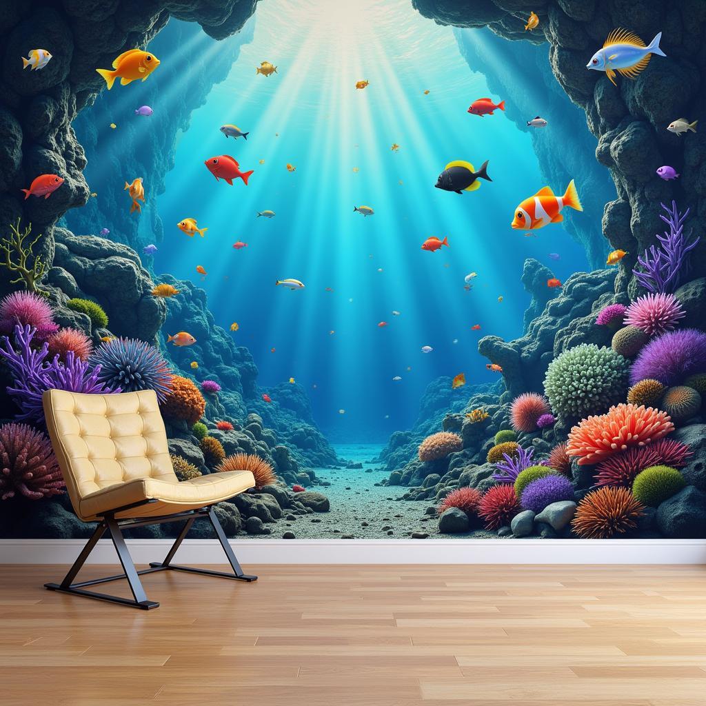 Underwater World Fantasy Wall Mural