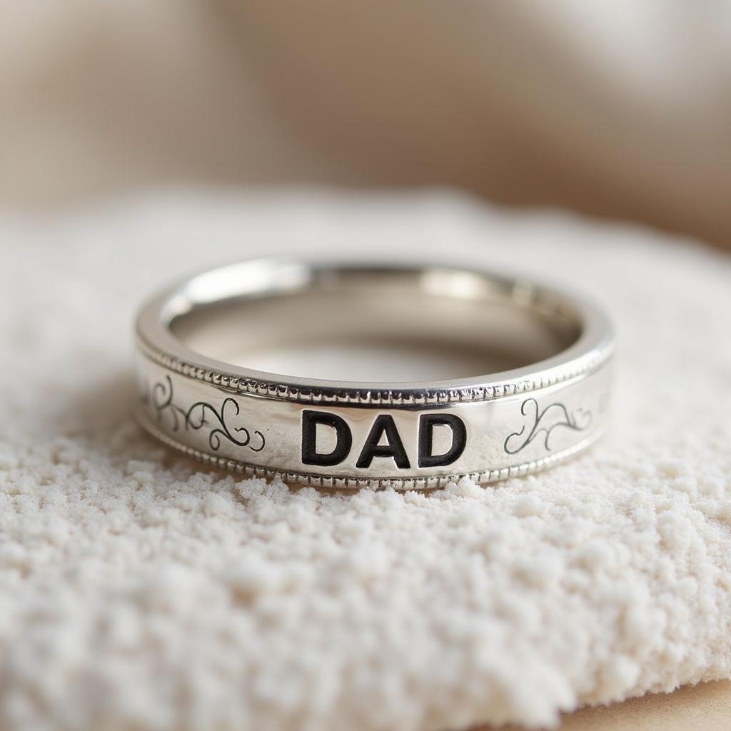 Personalized Engraved Father's Day Ring