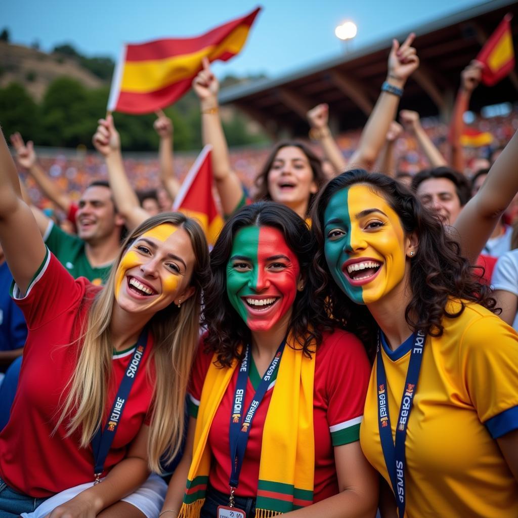 Fans celebrating a victory