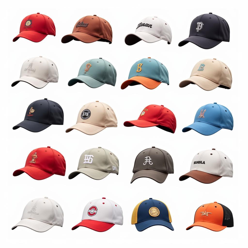 A variety of hats and accessories