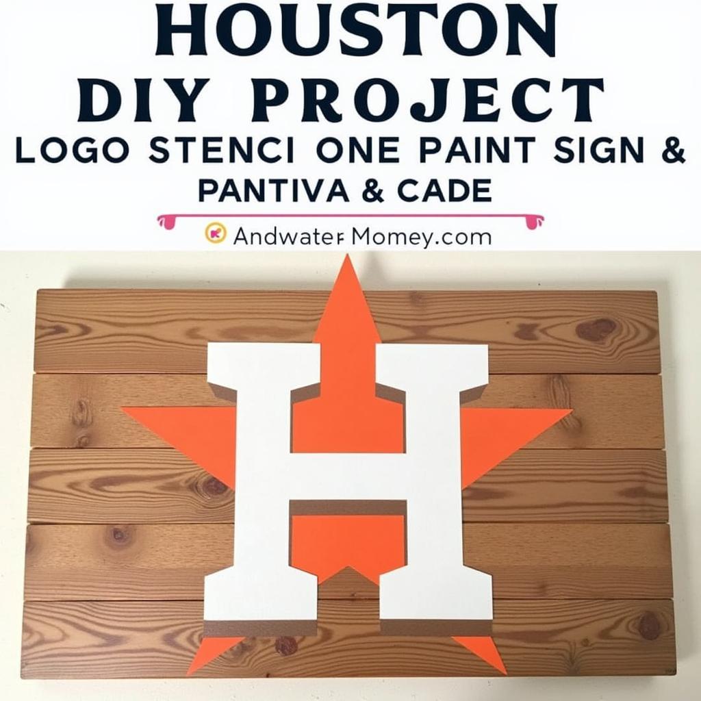 A finished Houston Astros stencil project