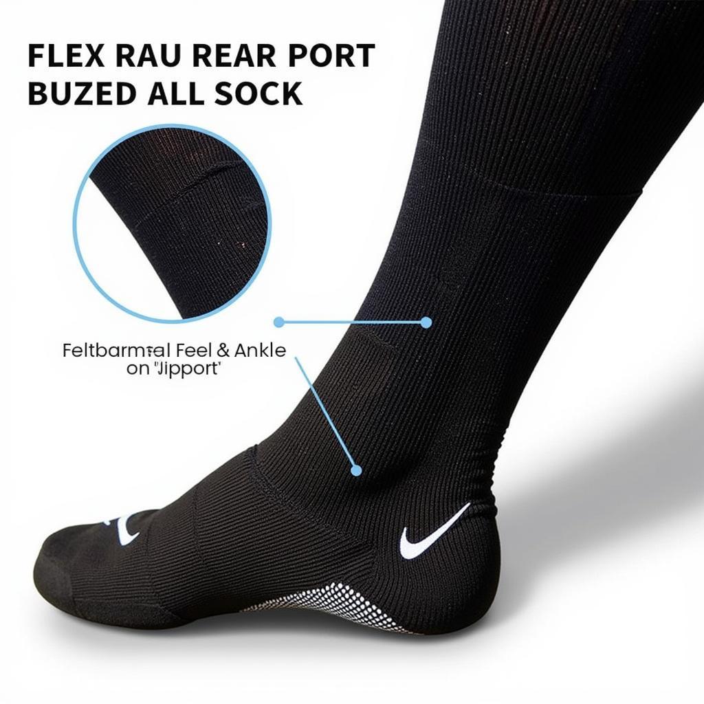 Ankle support provided by flex socks