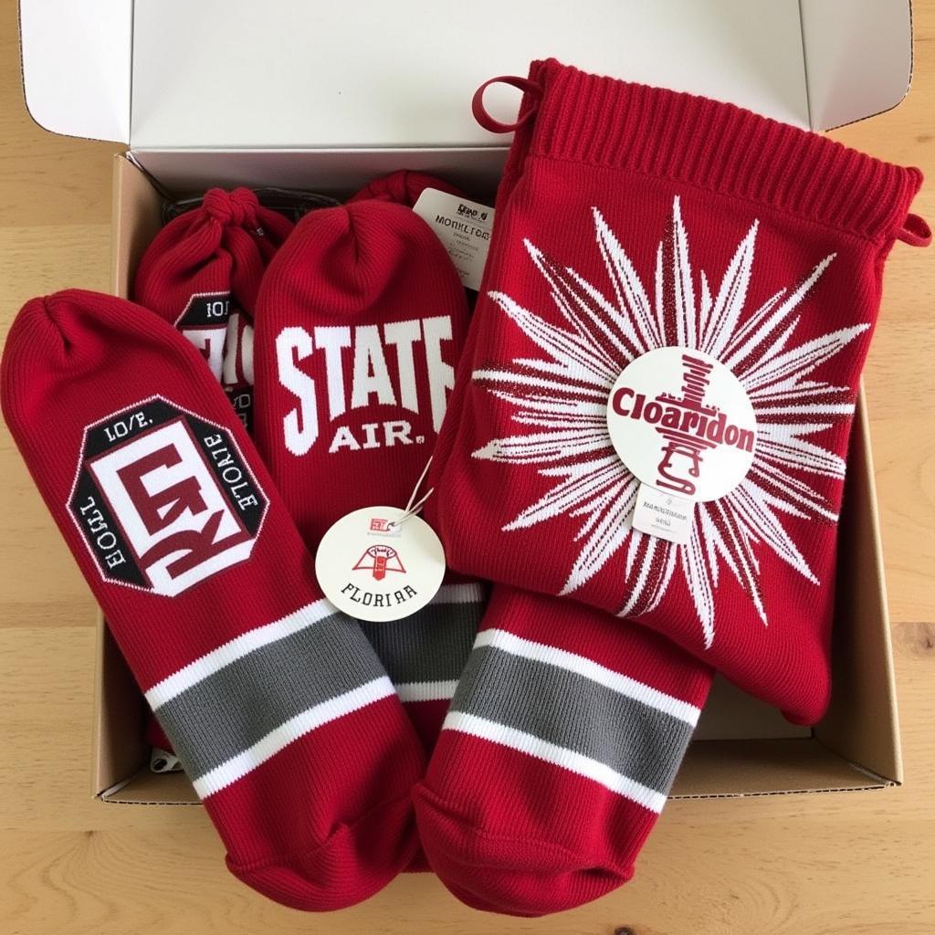 Florida State socks packaged as a gift