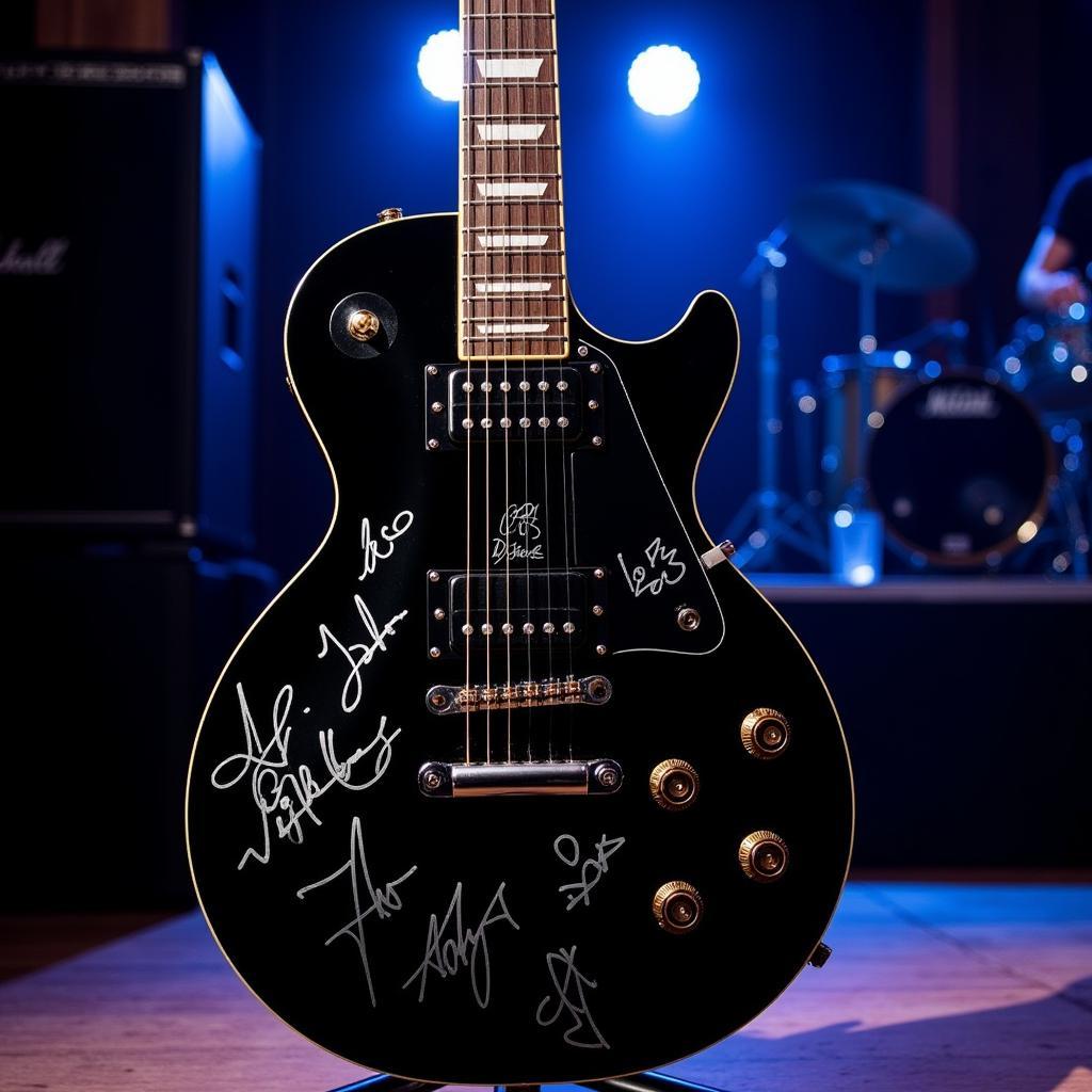 Foo Fighters signed guitar