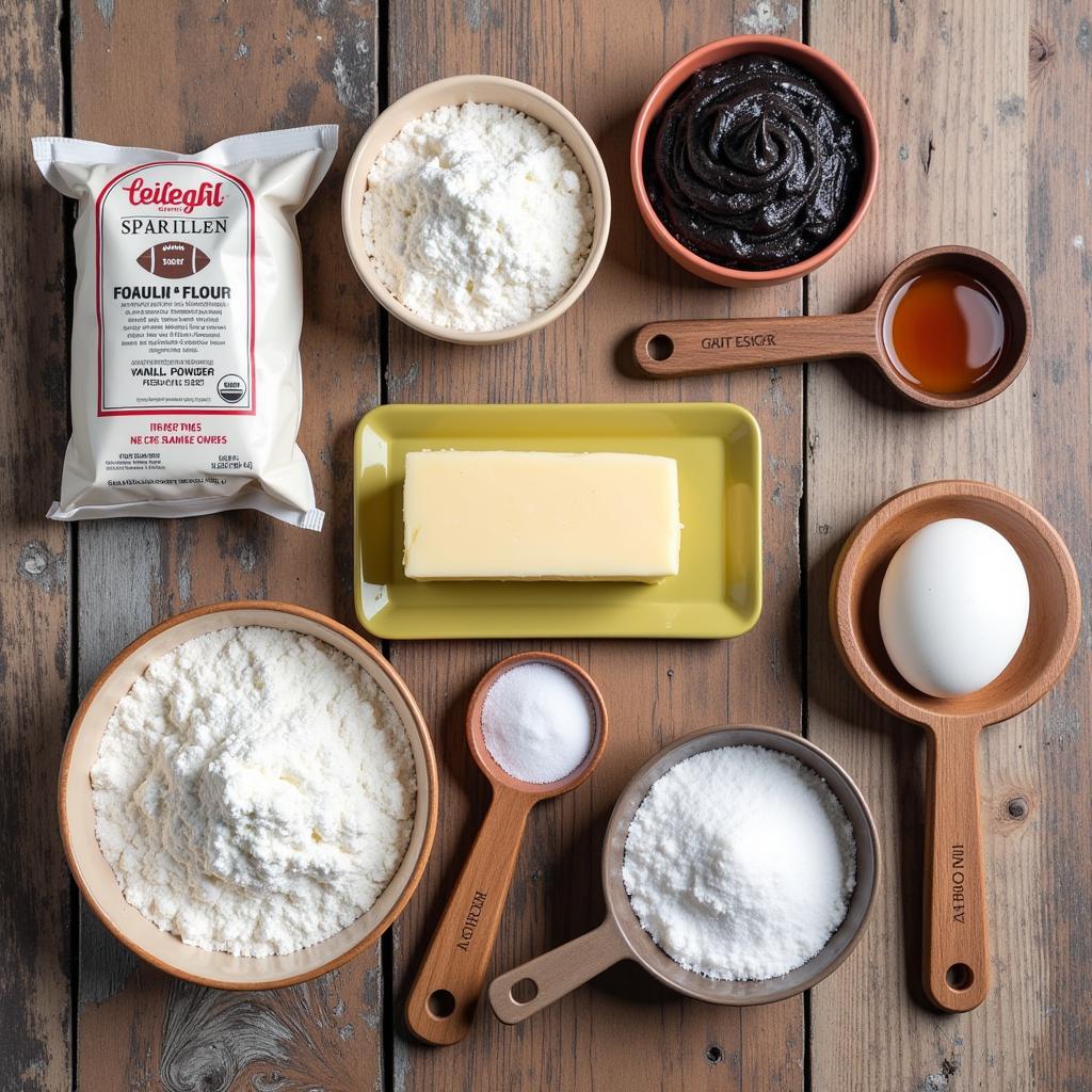 Ingredients for Football Cookies