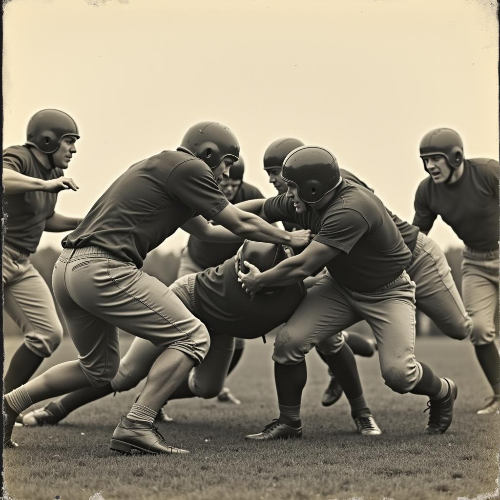 Football Game Action in the Sugar Scoop Era