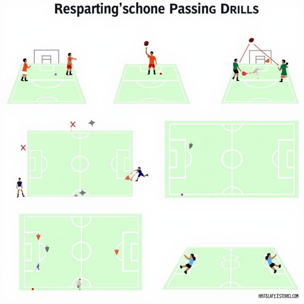 Visual representation of football passing drills to enhance accuracy and technique