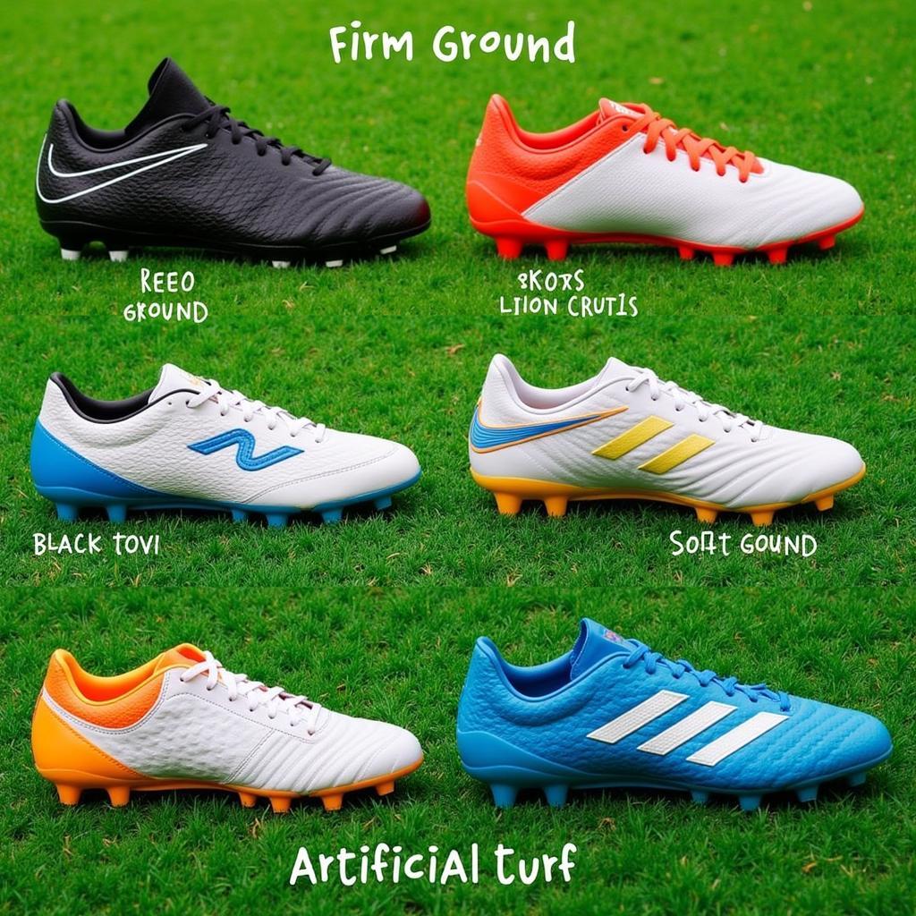 Various Football Shoes for Different Playing Surfaces