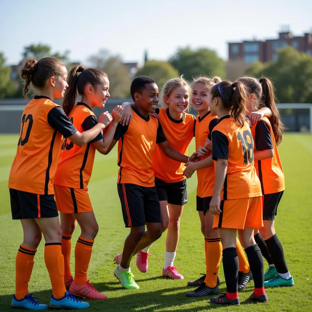 Football Team Celebration