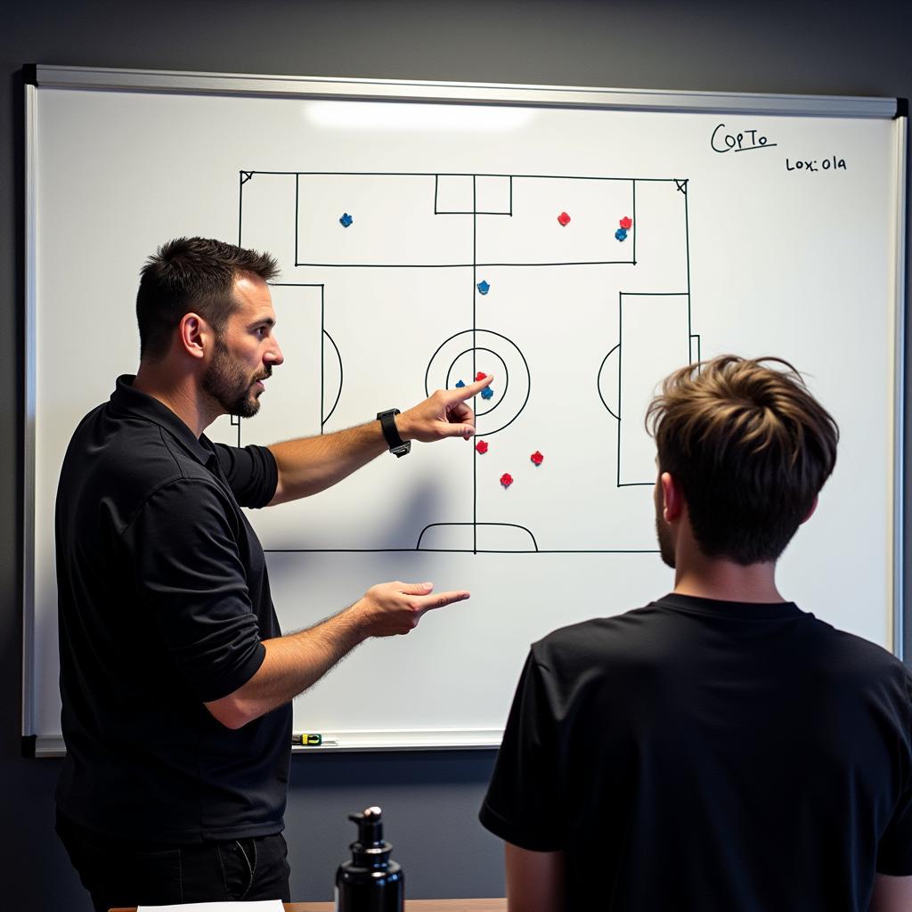  Football Team Tactical Briefing with Coach 