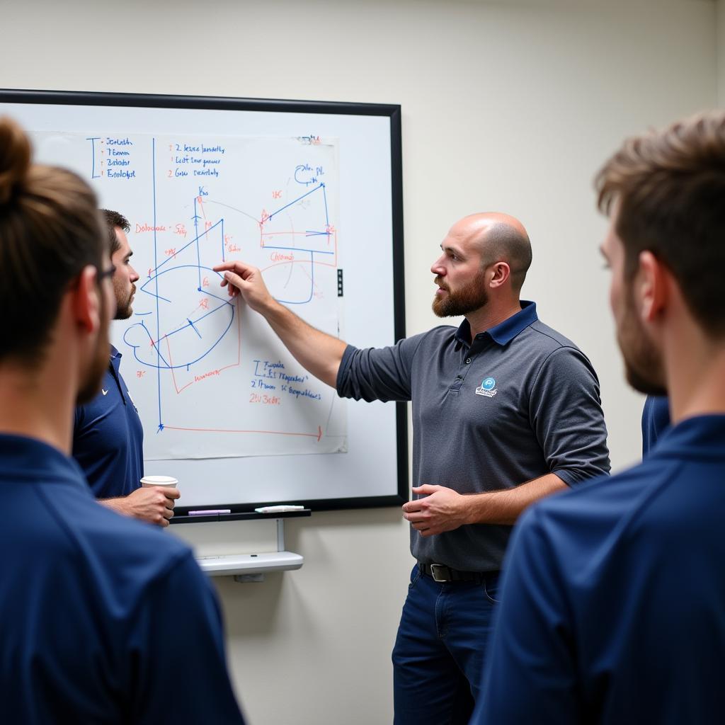 Football Team Tactical Discussion