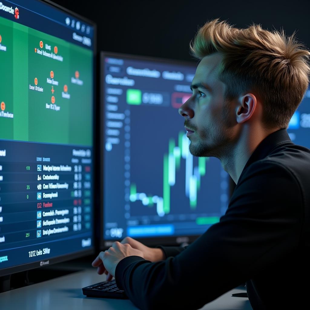 Frenkie de Jong analyzing football training data