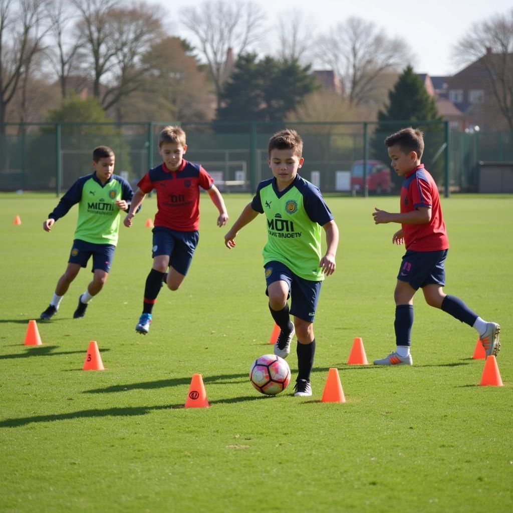 Football training drills to improve ball control and spatial awareness