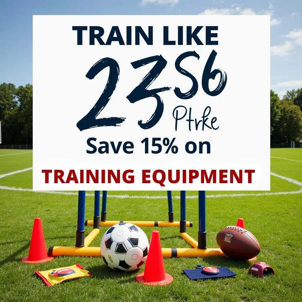 Discount on football training equipment