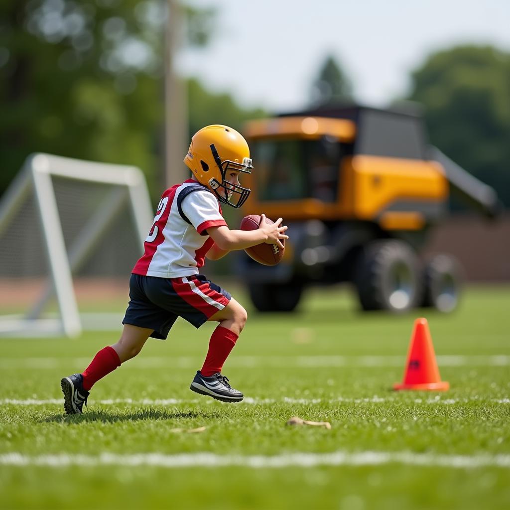 Training with a 1/16 scale combine