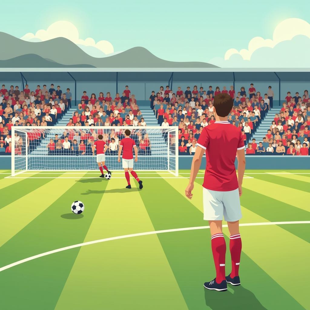 Footballer Visualizing Success Before Penalty Kick