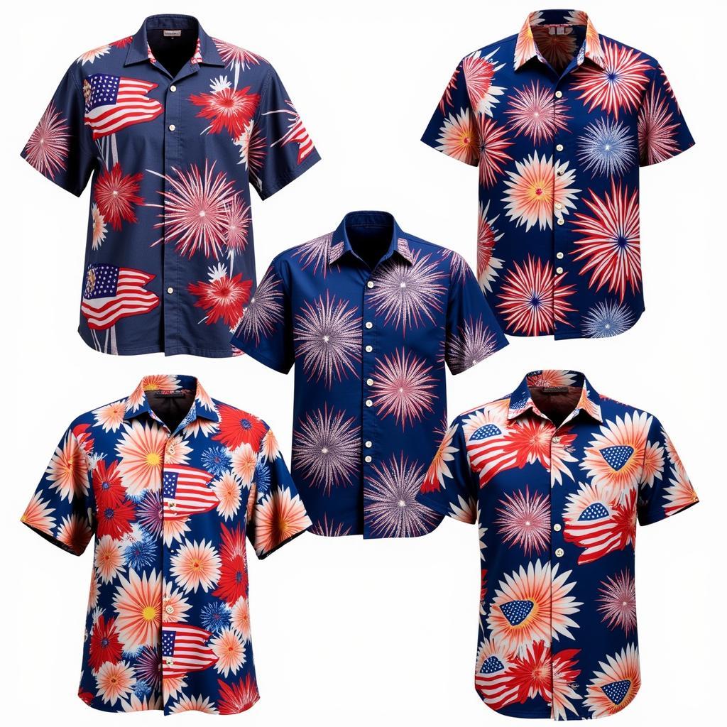 Fourth of July Hawaiian Shirt Designs