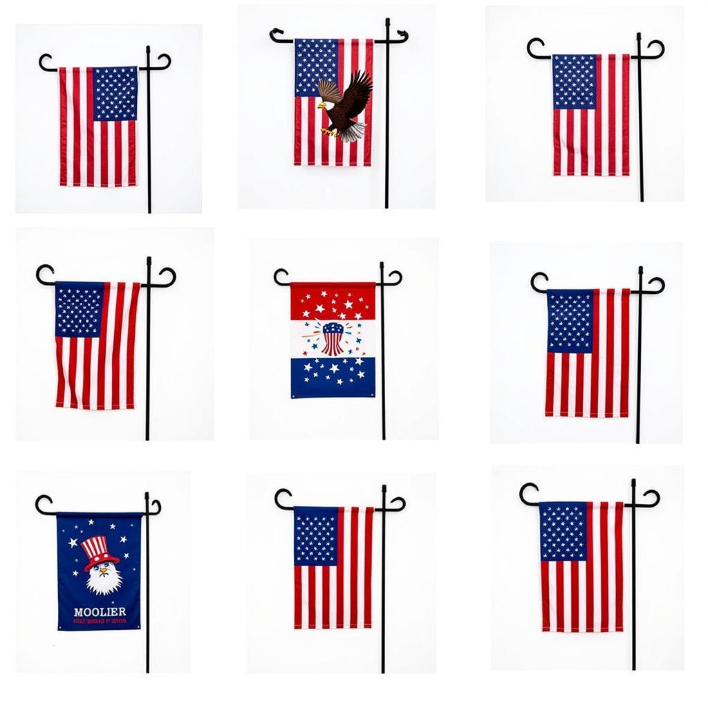 Fourth of July house flags in various designs