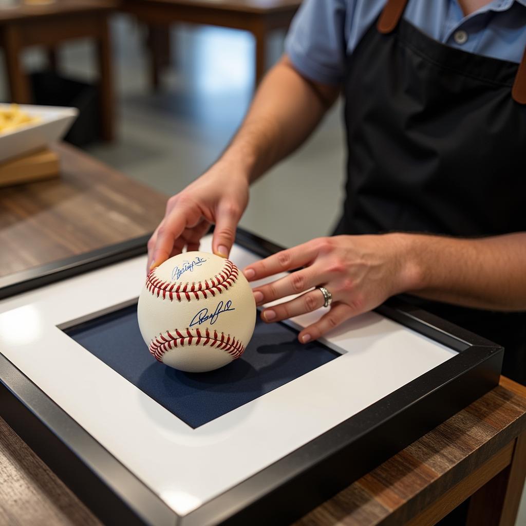 Framing a Signed Baseball 