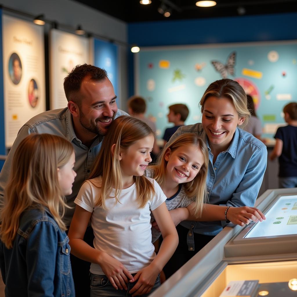 Family enjoying Free Fun Fridays at a Massachusetts museum