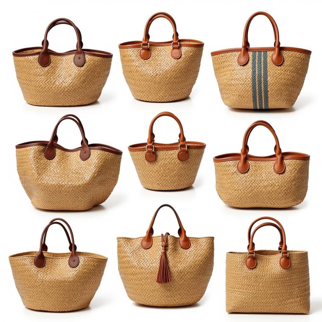 French Straw Market Bags in Various Styles