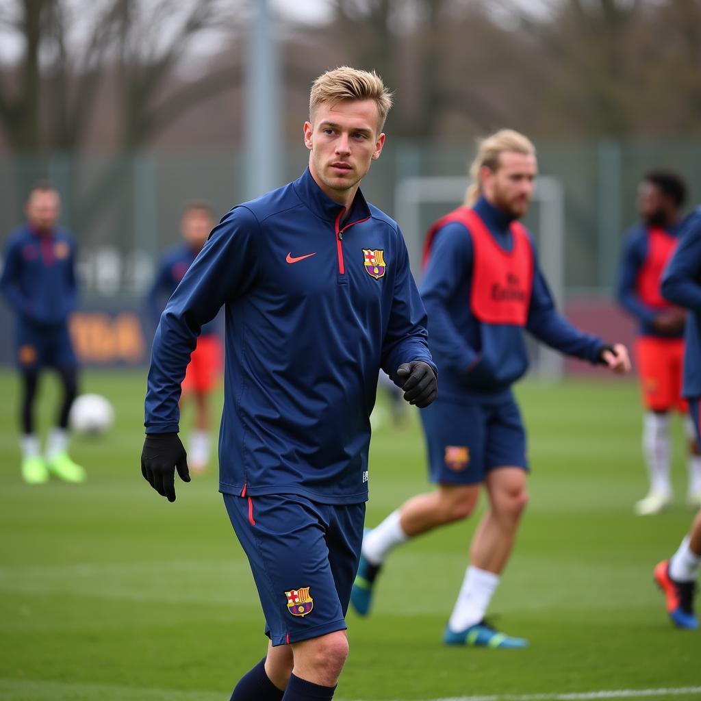 Frenkie de Jong back to training with FC Barcelona