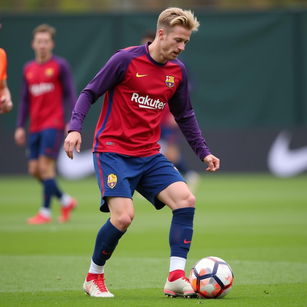 Frenkie de Jong demonstrating ball mastery