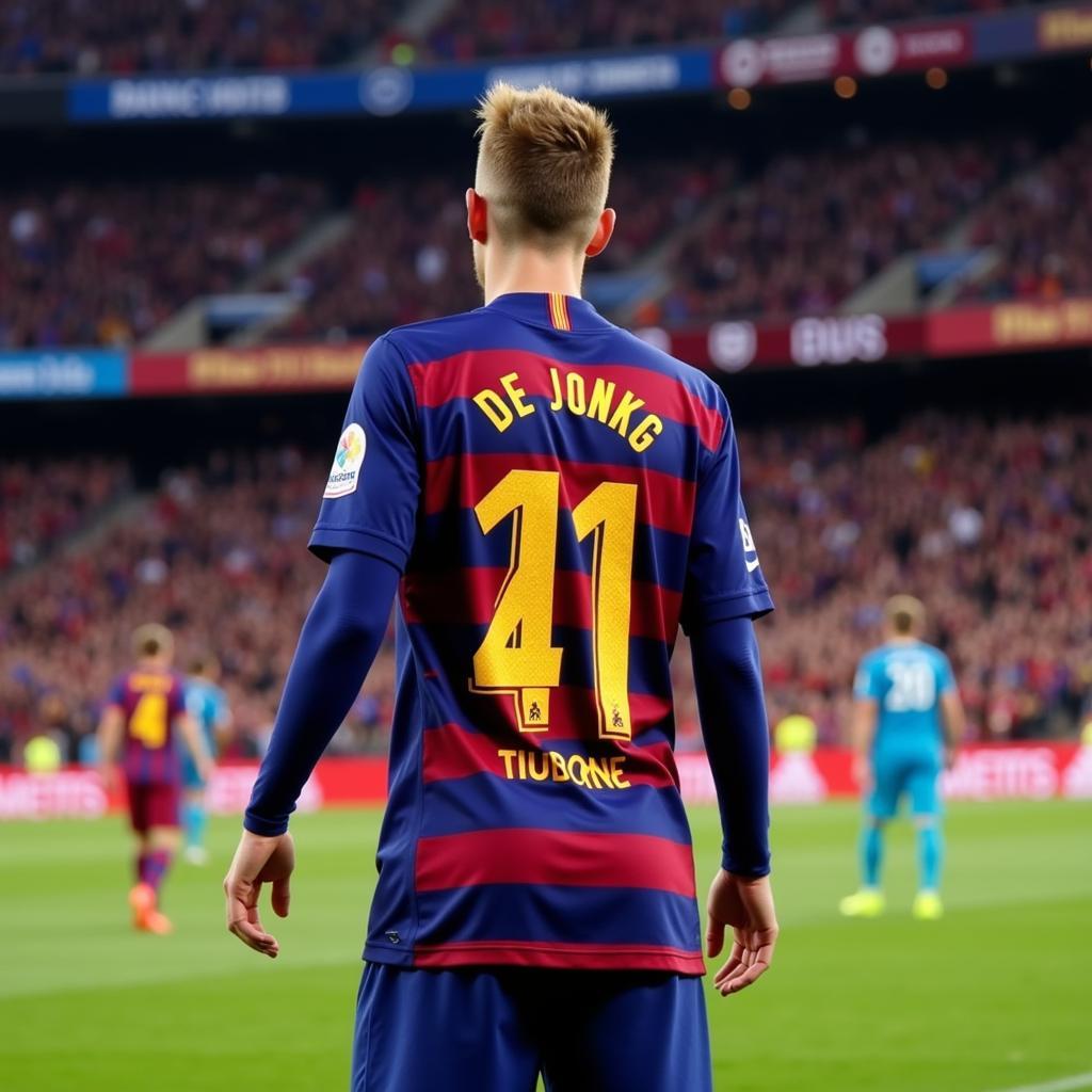 Frenkie de Jong in Barcelona shirt