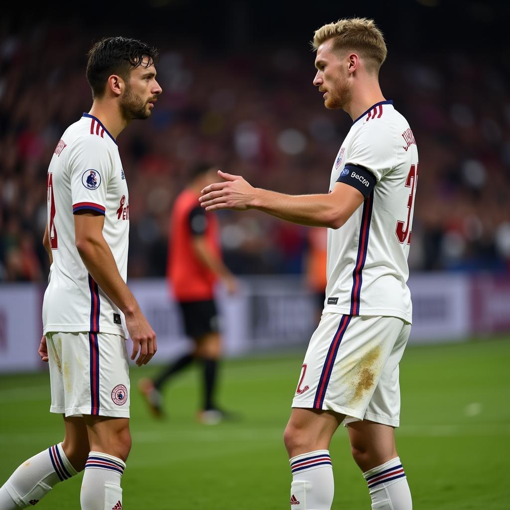 Frenkie de Jong Communicating with Teammates