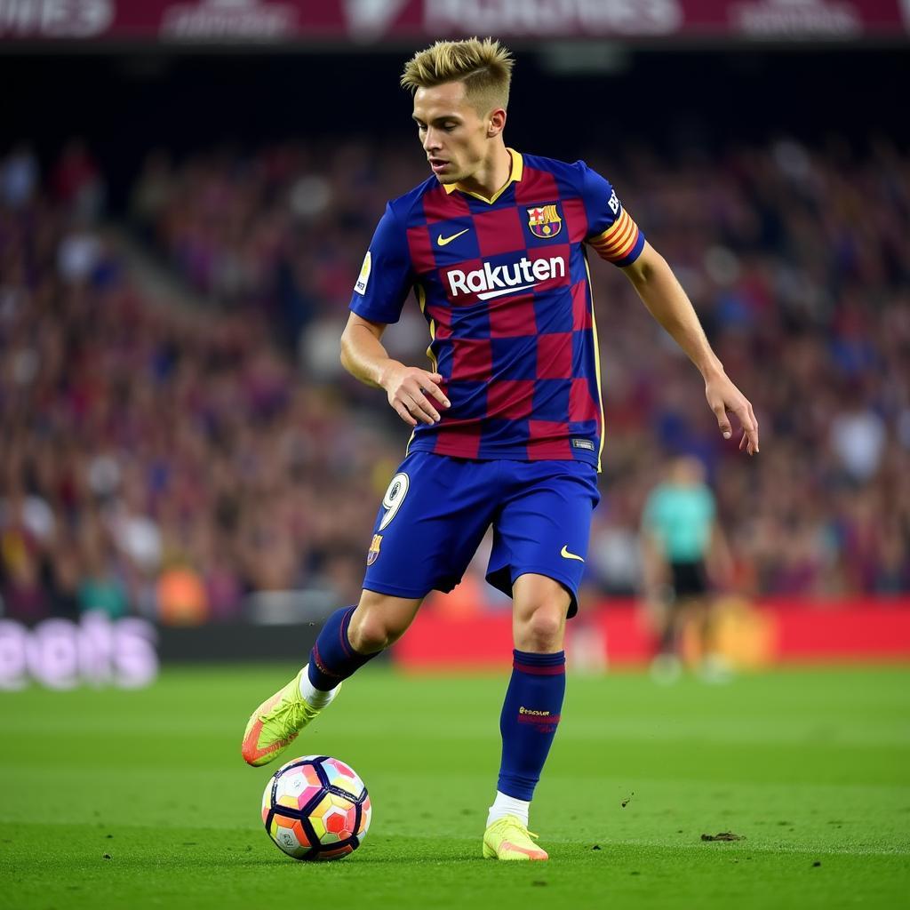 Frenkie de Jong showcasing his exceptional ball control during a match