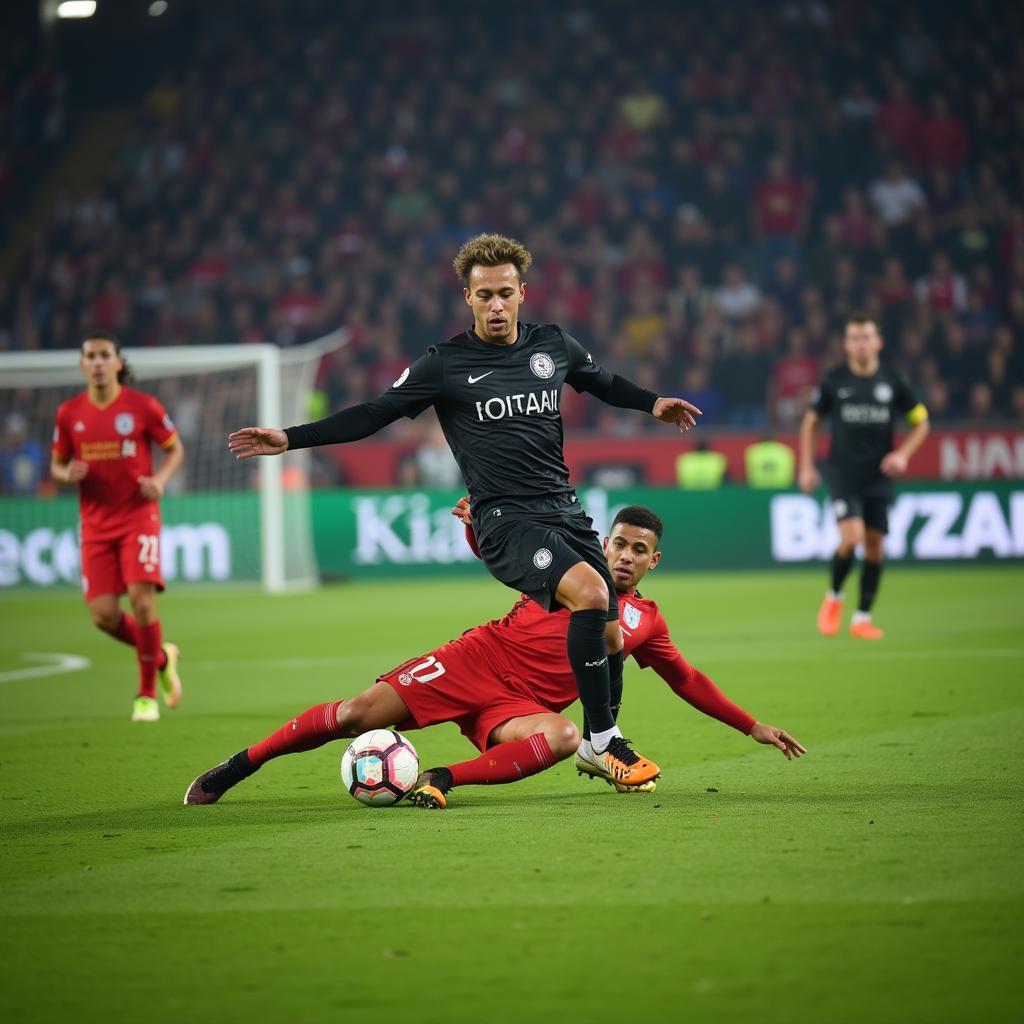 Frenkie de Jong showcasing his signature forest top pass during a match.