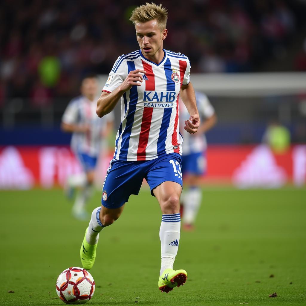 Frenkie de Jong maintaining focus on the field