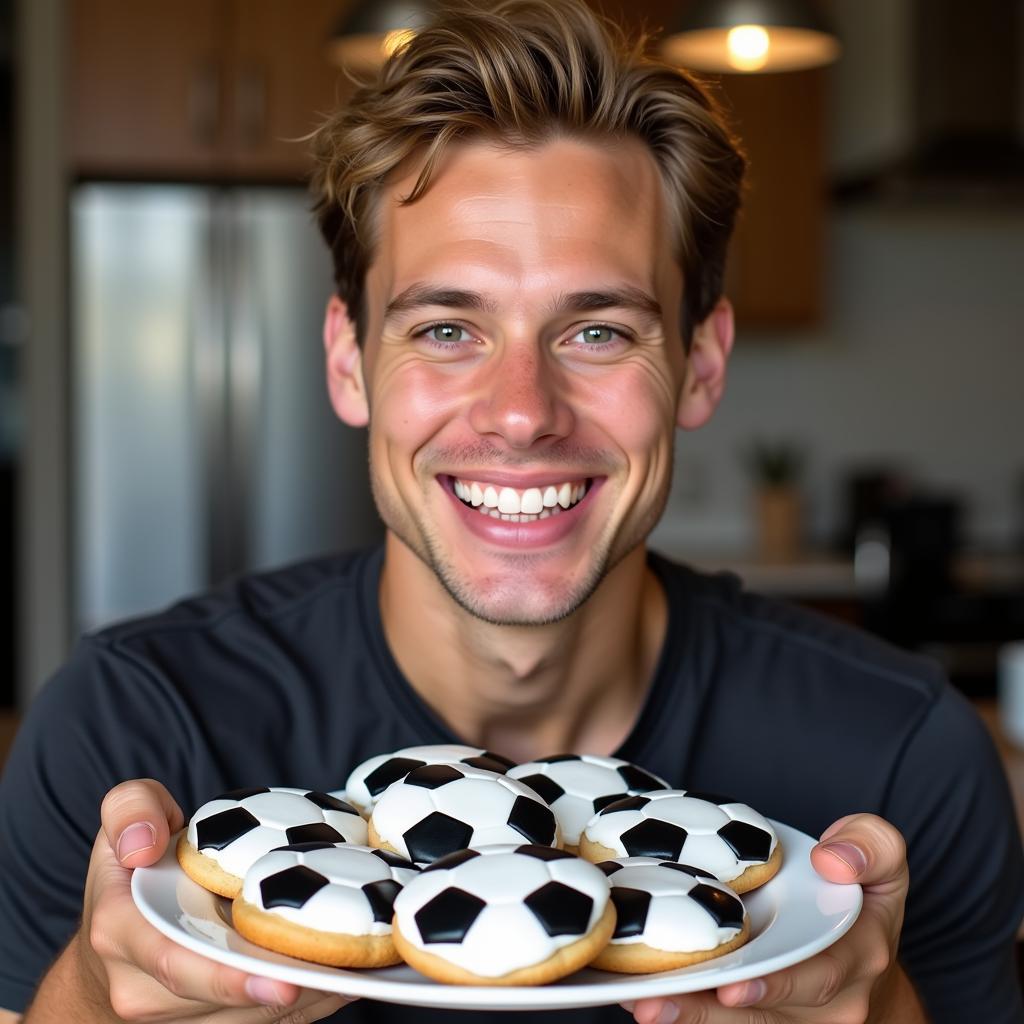 Frenkie de Jong with Football Cookies