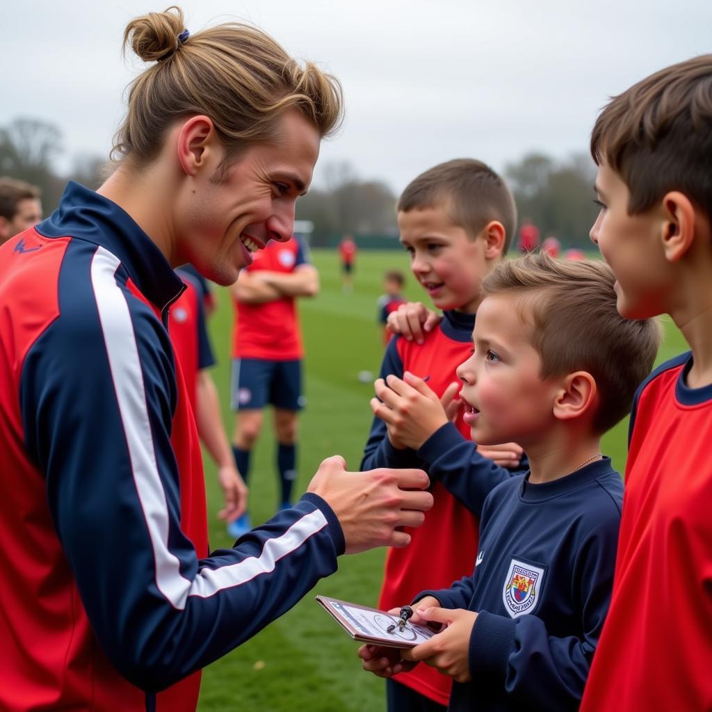 Frenkie de Jong inspiring young footballers