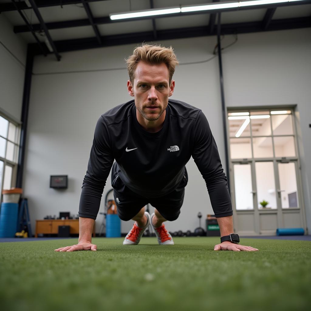 Frenkie de Jong doing intense training