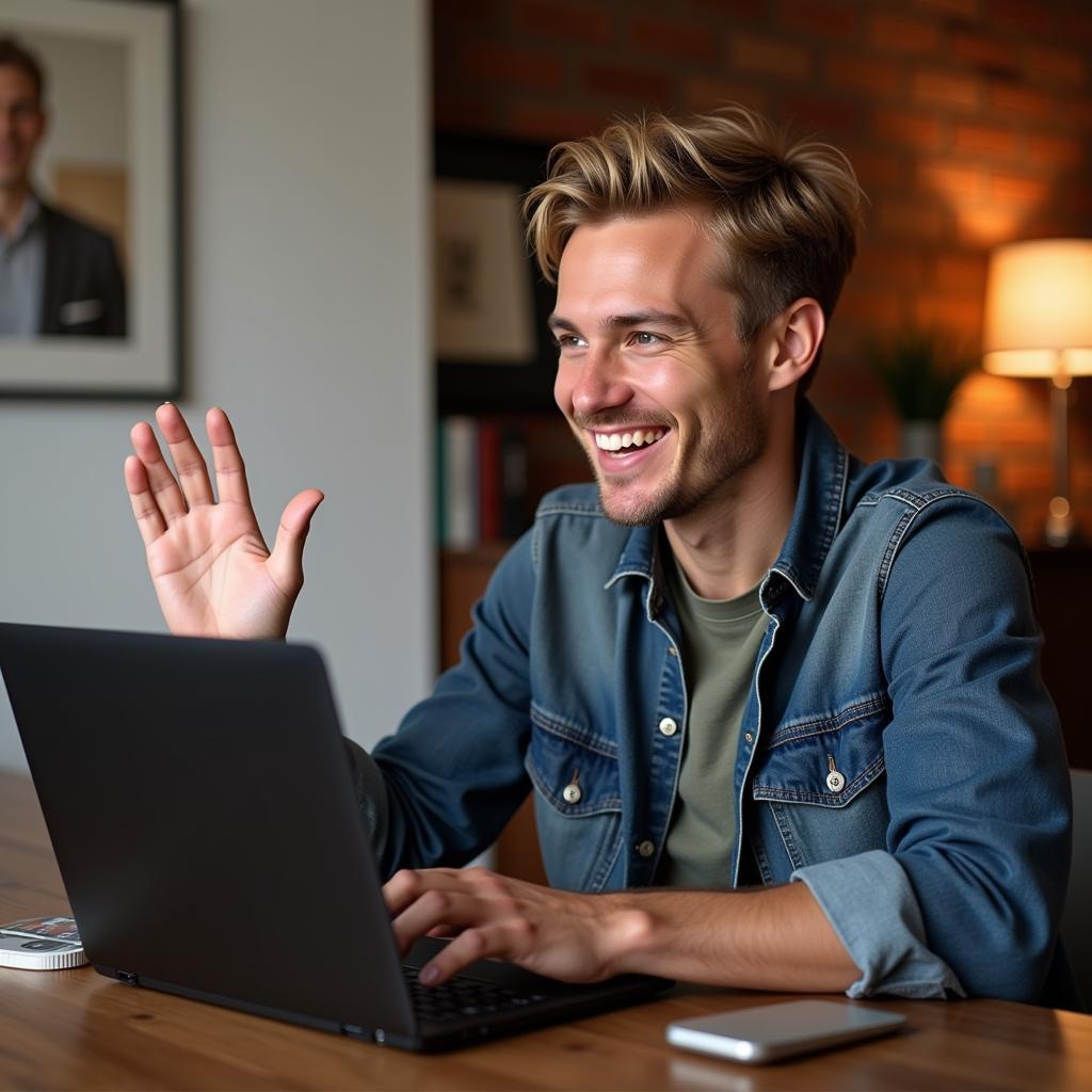 Frenkie de Jong interacting with fans online