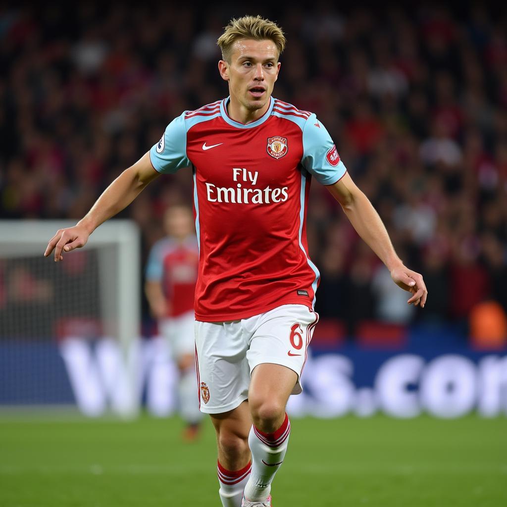 Frenkie de Jong executing a precise pass during a match.