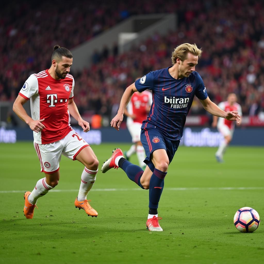 Frenkie de Jong executes a precise pass