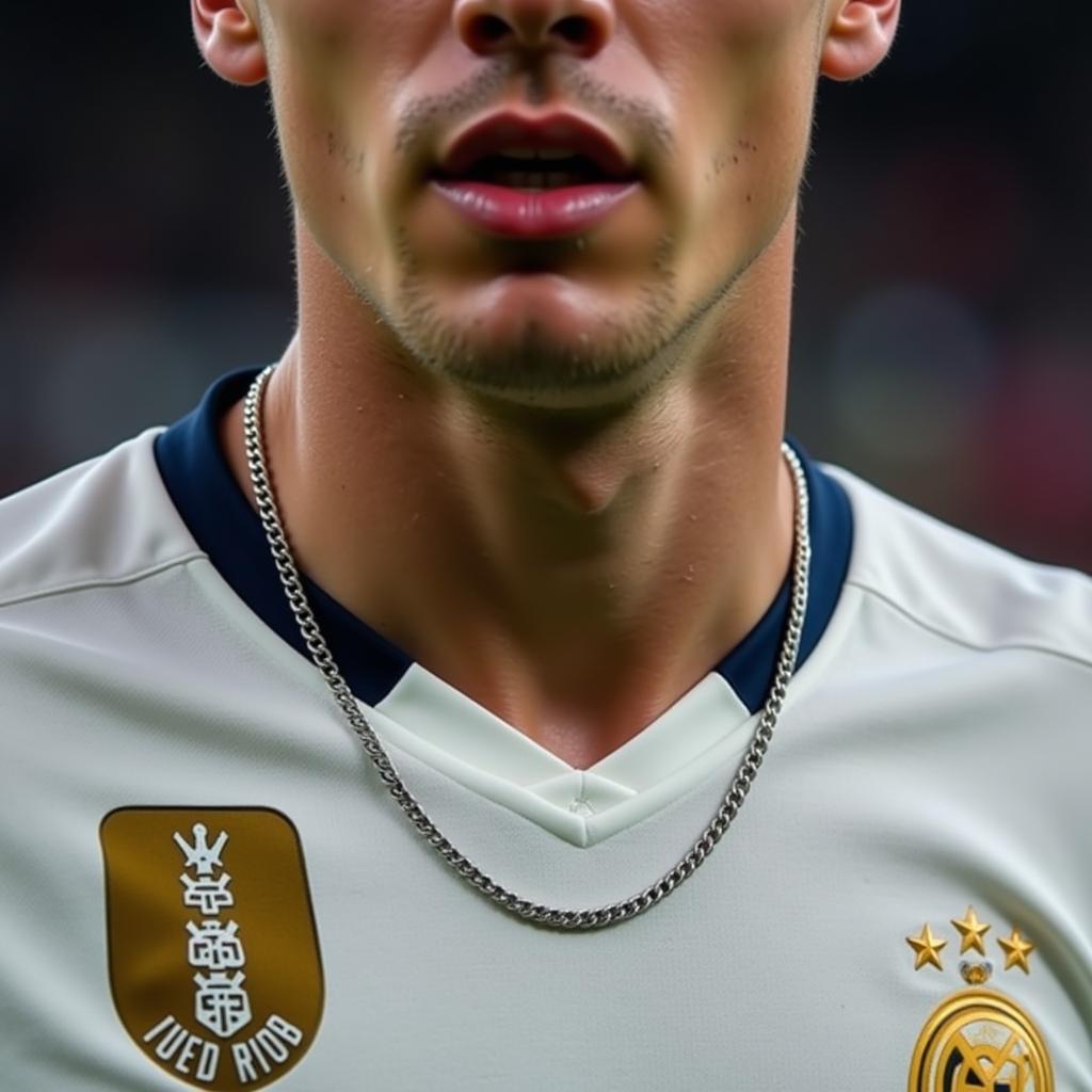 Frenkie de Jong wearing the Marte Necklace