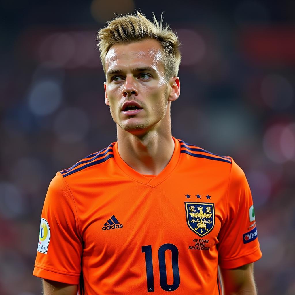 Frenkie de Jong representing the Netherlands with pride