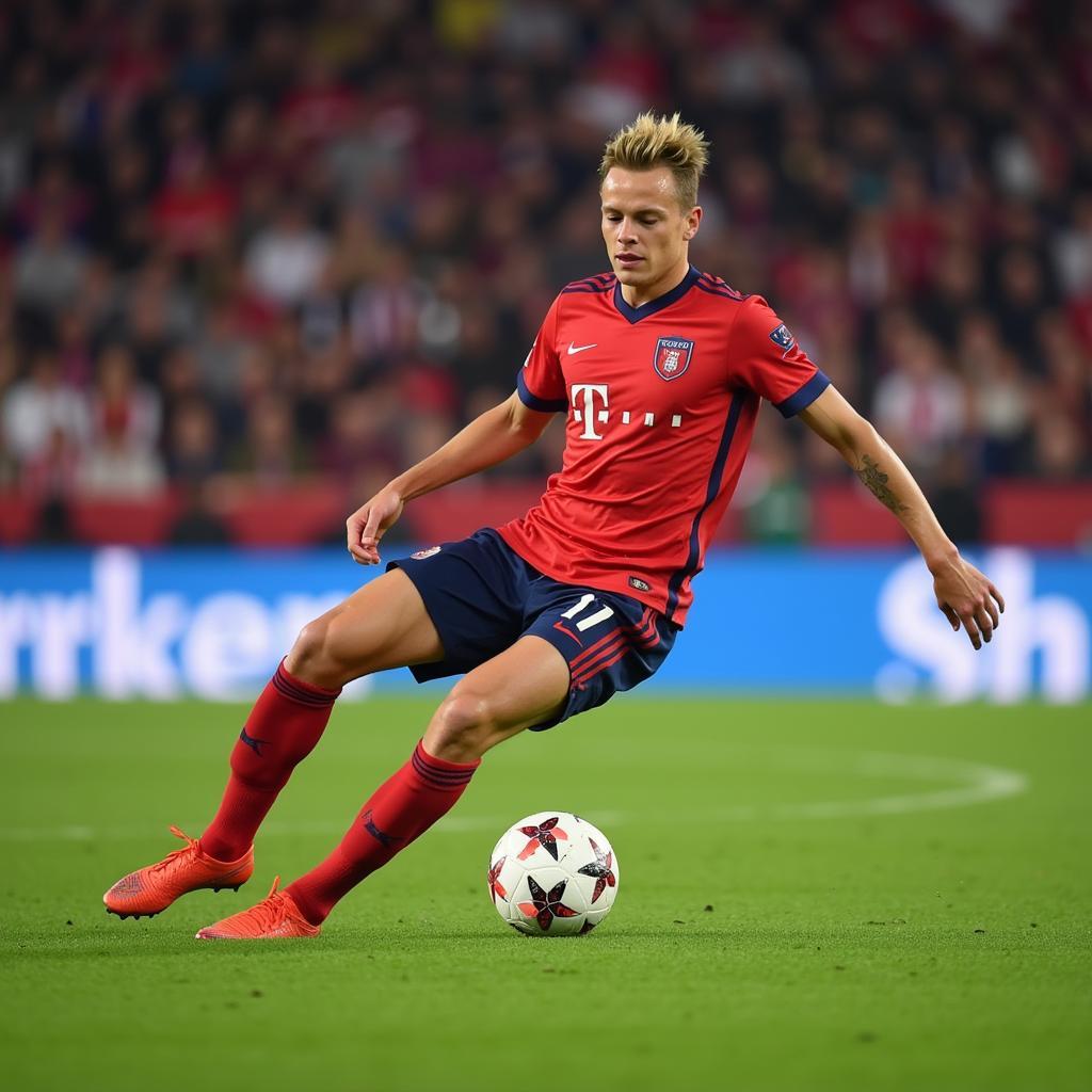 Frenkie de Jong demonstrating the OG slide technique