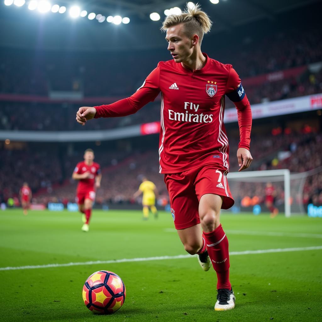 Frenkie de Jong passing the ball during a match