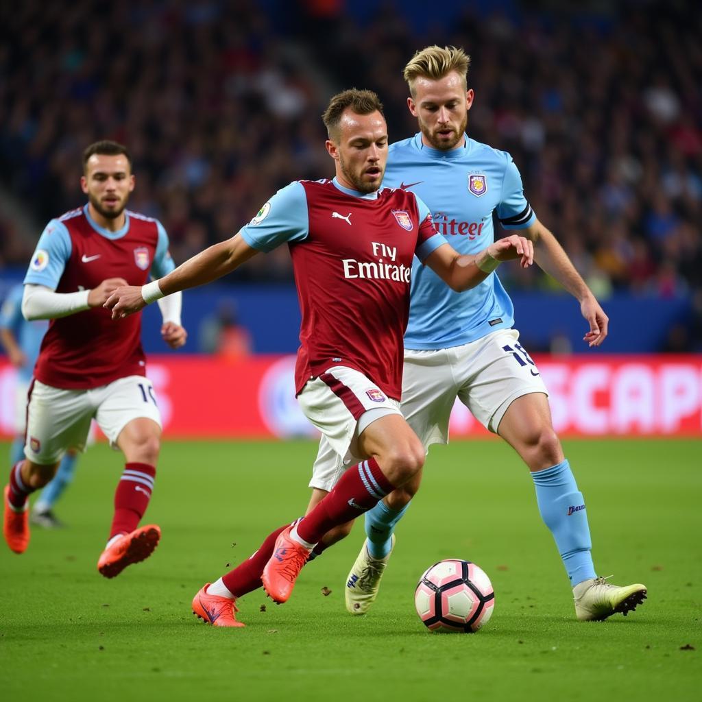 Frenkie de Jong executes a precise pass