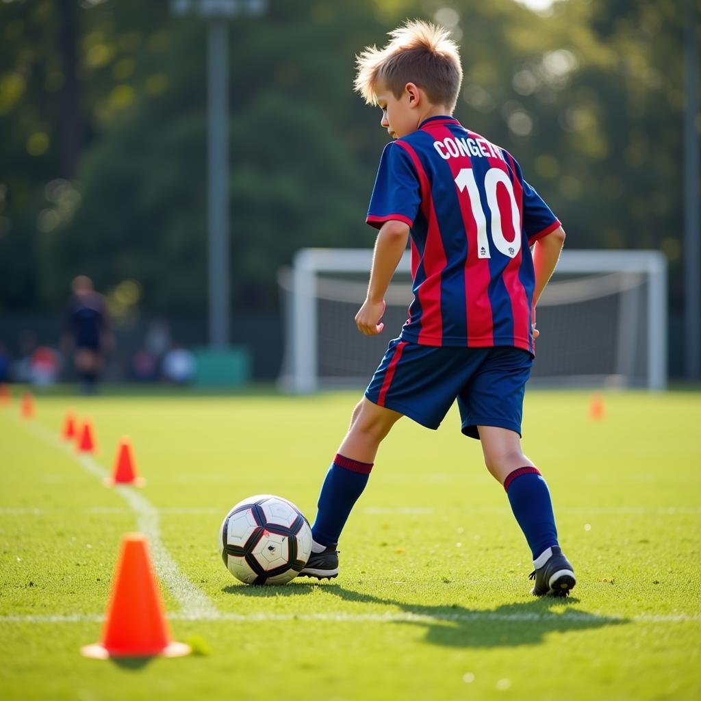 Frenkie de Jong performing training drills