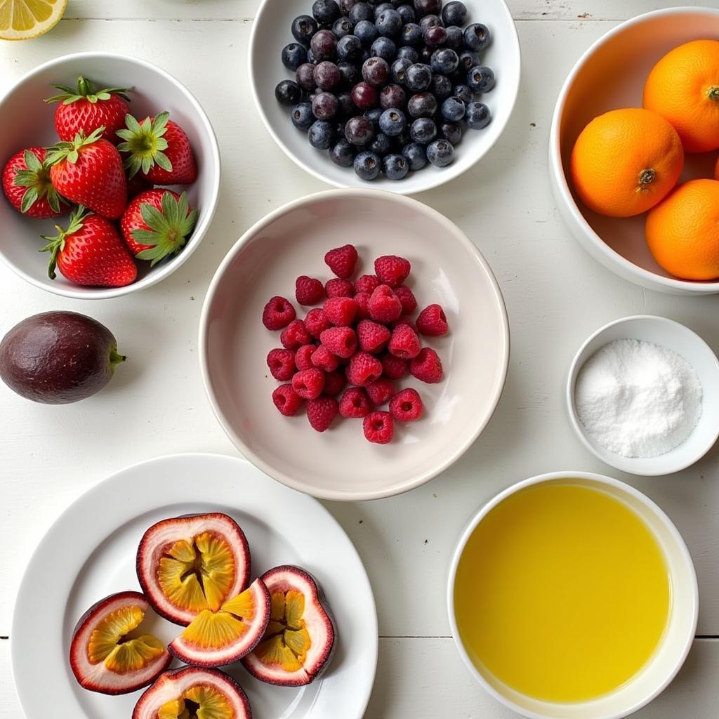 Fresh Fruit and Ingredients for Fresco Sweets